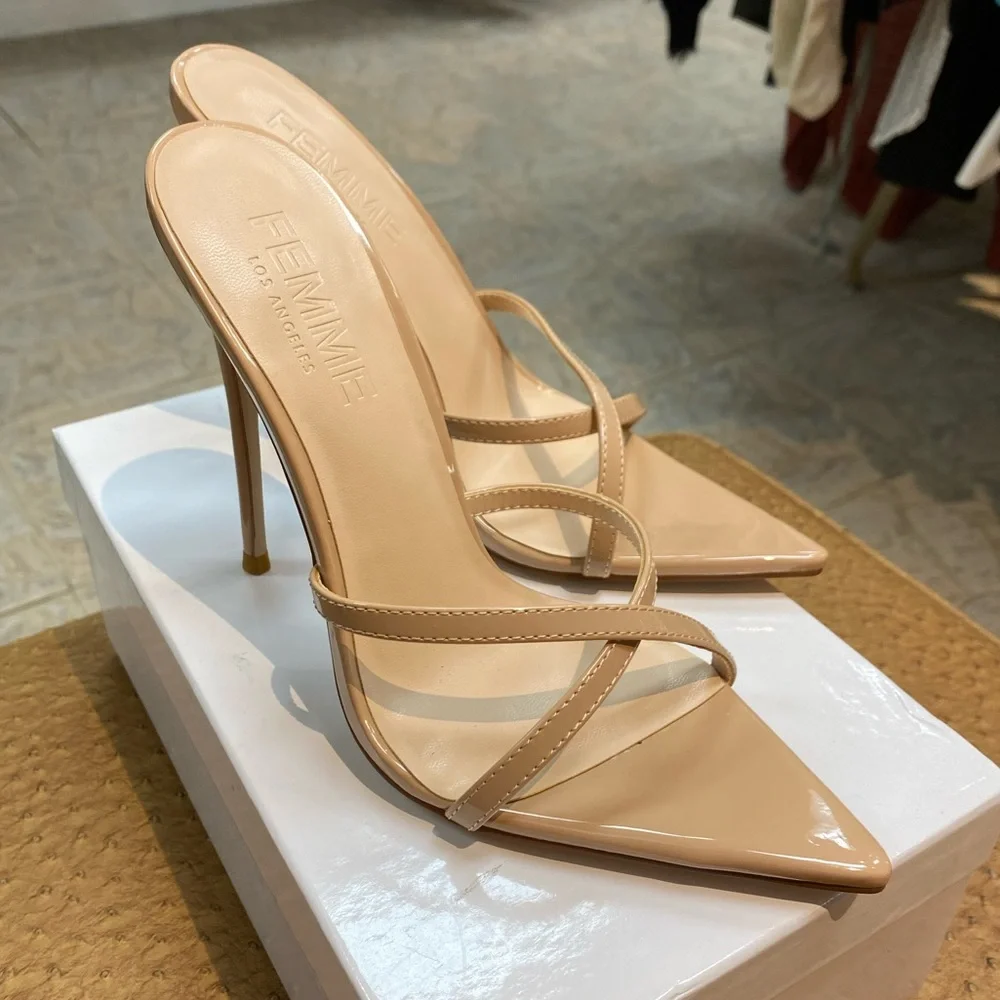 NIB Femme Los Angeles Donatella Mules - Picture 2 of 4